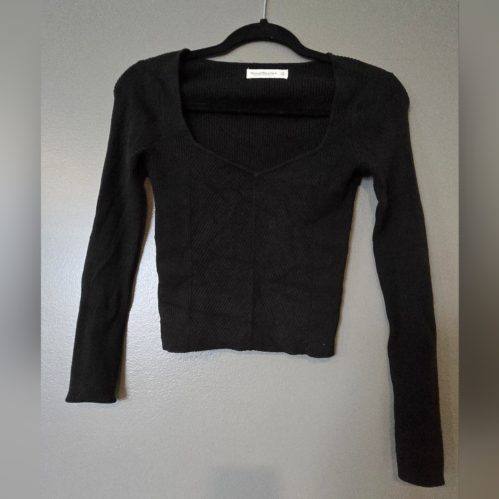 Abercrombie & Fitch Black Long Sleeve Tunic Soft A&F Collection